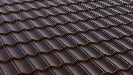 Композитная черепица рядовая AeroDek Уникум, цвет Коричневый (33)