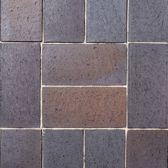 Клинкерная брусчатка Roben Sempione blau-bunt gefast, 200x100x40 мм