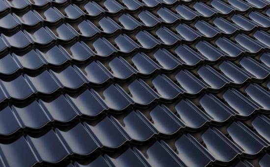 Композитная черепица рядовая AeroDek Уникум, цвет Черный глянец (61)