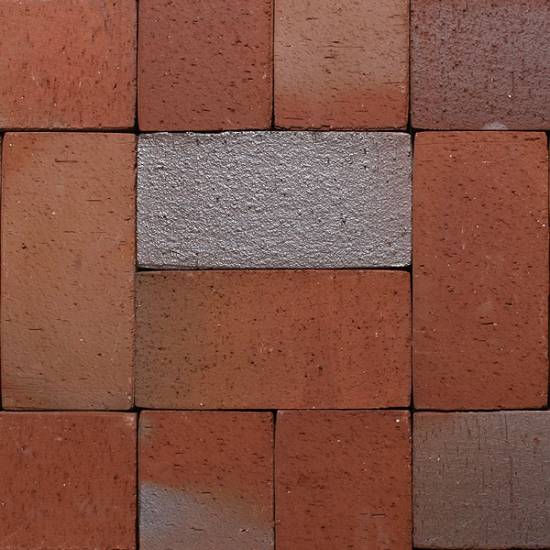 Клинкерная брусчатка Roben Altona vulcan-bunt, ungefast, 240x118x52 мм